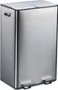 A stainless steel dual-compartment kitchen trash can with two foot pedals. Náhled obrázku produktu