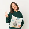 Kissen 40x40cm maritim mit Möwe Motiv und Spruch Moin Produktbild-Vorschau 2