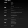 A dark background with technical specifications for a smartwatch. Náhled obrázku produktu