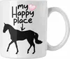 Trendation - "My Happy Place" Tasse für Reiterinnen Lustige Produktbild-Vorschau 1