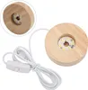 LED svetelná základňa USB rozhranie dubové drevo materiál Náhľad obrázku produktu 7