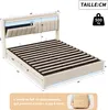 Lit Coffre 140x200 cm avec éclairage LED et Charge USB, Lit Voir les images du produit 2