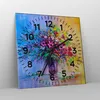 Wanduhr - Quadrat - Glasuhr - Blumen Vase - 30x30cm - Produktbild-Vorschau 4