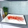 Spritzschutz Herdabdeckplatte Schneidebrett aus Glas Text Produktbild-Vorschau 2