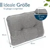 Beautissu Outdoor Loungekissen Beauflair, 70x40cm, Hellgrau Produktbild-Vorschau 3