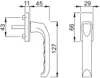 Hoppe DK-Fenstergriff, Stand., VK7, ALU, 013/U34, London, Produktbild-Vorschau 3