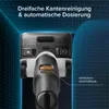 Close-up of a vacuum cleaner head with digital grid overlay and text. Produktbild-Vorschau