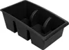 A black plastic organizer with three compartments. Náhľad obrázku produktu