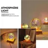 3D-Nachtlicht aus buntem Glas, USB-Projektorlampe, Kugel, Produktbild-Vorschau 4