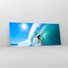 Bilder auf glas - Windsurfing strand ozean spaß - 120x50cm Produktbild-Vorschau 4