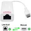 Weiß micro USB to LAN Adapter Ethernet Kabel Patchkabel DSL Produktbild-Vorschau 7