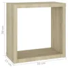 vidaXL Scaffali a cubo 4 pezzi rovere Sonoma 30x15x30 cm Anteprima dell’immagine prodotto 18