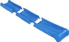 A blue plastic slide for children, composed of three connected sections, is shown against a white background. Produktbild-Vorschau