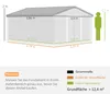 Prístrešok Outsunny s kovovým základom, sivý, 340 x 386 x Náhľad obrázku produktu 11