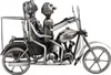 BRUBAKER Stojan na láhve vína Motocyklový pár se sajdkárou Náhled obrázku produktu 3