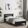 vidaXL Rám postele s čelem černý 90x200 cm materiál na bázi Náhled obrázku produktu 2