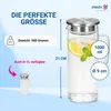 Glaskaraffe mit Deckel 1,5 Liter aus Borosilikatglas - Produktbild-Vorschau 3