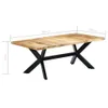 vidaXL Esstisch 200×100×75 cm Massivholz Mango Produktbild-Vorschau 6