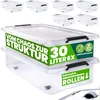 DEUBA® Aufbewahrungsboxen 6 x 30l mit Deckel und Rollen, Produktbild-Vorschau 1