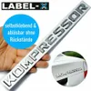 Naklejka LABEL-X typ COMPRESSOR chromowana naklejka z logo Podgląd zdjęcia produktu 2