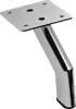 A single chrome furniture leg on a white background. Produktbild-Vorschau