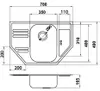 Novaservis Eckspüle 49x78 mit Abtropffläche und Überlauf, Produktbild-Vorschau 2