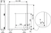 Technical drawing with dimensions of a kitchen cabinet base unit. Produktbild-Vorschau