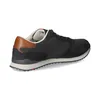 A side view of a black sneaker with brown accents. Produktbild-Vorschau