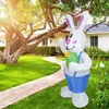 Aufblasbarer Osterhase mit Osterei, 1,8 m beleuchteter Produktbild-Vorschau 5