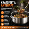 Garnek 28 cm ze stali nierdzewnej z wzorem plastra miodu, Podgląd zdjęcia produktu 13