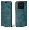 A teal flip case for a smartphone, shown from the front and back. Produktbild-Vorschau
