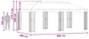 vidaXL Pavillon mit Seitenwänden 6 x 3 m Schwarz Polyester Produktbild-Vorschau 6