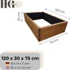 HolzGarden Orto Rialzato In Legno 120x30x75 cm Impregnato Anteprima dell’immagine prodotto 2