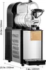 A slushy machine with dimensions indicated. Produktbild-Vorschau