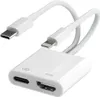 Kabeladapter, Lightning- und Typ-C-Doppelkabel auf HDMI, Produktbild-Vorschau 1