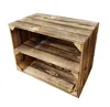 Vintage Holzkisten Geflammte mit Regalbrett - 40x30x24 cm - Produktbild-Vorschau 1
