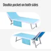 Strandtuch Mikrofaser Handtuch 2 Taschen - Hellblau Produktbild-Vorschau 3