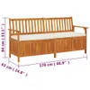 vidaXL Banc coffre avec coussin 170 cm bois massif acacia Voir les images du produit 8