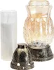 Grablicht Glas Getönt Ranken Rosen Gold 26cm Ø12cm 24-30h Produktbild-Vorschau 3