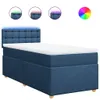 vidaXL Boxspringbett mit Matratze Blau 90x190 cm Stoff Produktbild-Vorschau 1