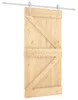 Porte coulissante vidaXL, finition naturelle et blanche, Voir les images du produit 1