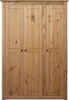 vidaXL Kleiderschrank 3-Türig 118×50×171,5 cm Kiefer Panama Produktbild-Vorschau 4