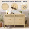 okwish Rattan Kommode Sideboard mit viel Stauraum, Schrank Produktbild-Vorschau 4