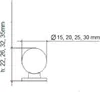 Möbelknopf Schrankknopf Schrankgriff Küchengriff Türgriff Produktbild-Vorschau 3