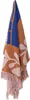 A folded blanket with a patterned design and fringe. Produktbild-Vorschau
