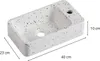 Vasque lave-mains à suspendre rectangle en terrazzo 45x28cm Voir les images du produit 3