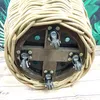 VAN DER LEEDEN DRYPOT® Rattan Pflanzkübel Grau auf Rollen Ø Produktbild-Vorschau 3
