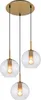 Globo Lighting Hängeleuchte Metall messingfarben, 3x E27 Produktbild-Vorschau 1