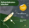 4X Kerzenhalter Gold Kerzenteller Adventskranzstecker 5 cm Produktbild-Vorschau 2