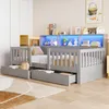 Flieks Kinderbett 90x200cm mit 2 Schubladen, Holzbett Produktbild-Vorschau 3